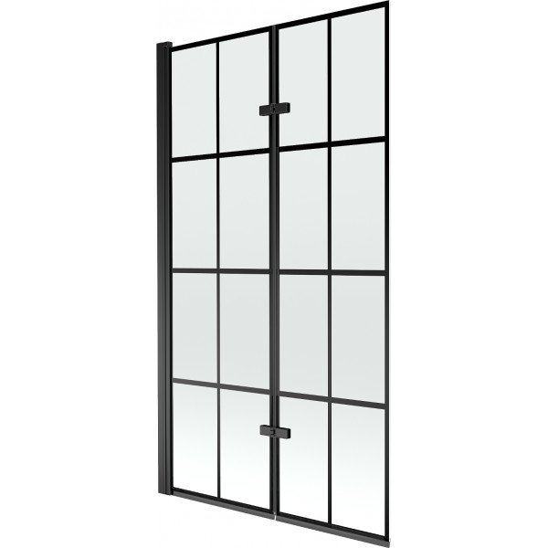 Mexen Castor Kádparaván 2 részes 100 x 150 cm, fekete wzór, fekete - 892-100-002-70-77 Kádparaván