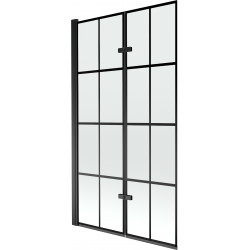 Mexen Castor Kádparaván 2 részes 100 x 150 cm, fekete wzór, fekete - 892-100-002-70-77 Kádparaván Fürdökád Mexen