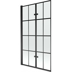 Mexen Castor Kádparaván 2 részes 100 x 150 cm, fekete wzór, fekete - 892-100-002-70-77 Kádparaván Fürdökád Mexen