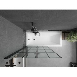 Mexen Castor Kádparaván 2 részes 100 x 150 cm, fekete wzór, fekete - 892-100-002-70-77 Kádparaván