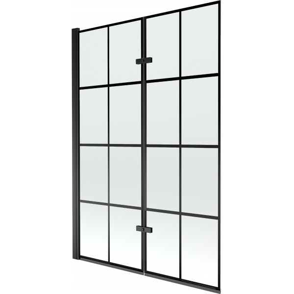 Mexen Castor Kádparaván 2 részes 120 x 150 cm, fekete wzór, fekete - 892-120-002-70-77 Kádparaván