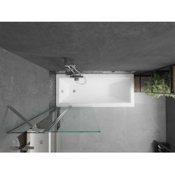 Mexen Flip Kádparaván 1 részes 80 x 150 cm,  átlátszó nano, króm - 894-080-101-01-00 Kádparaván