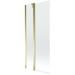 Mexen Flip Kádparaván 1 részes 80 x 150 cm,  átlátszó nano, arany - 894-080-101-50-00 Kádparaván Fürdökád Mexen