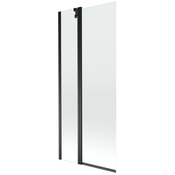 Mexen Flip Kádparaván 1 részes 80 x 150 cm,  átlátszó nano, fekete - 894-080-101-70-00 Kádparaván