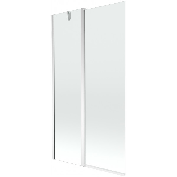 Mexen Flip Kádparaván 1 részes 100 x 150 cm,  átlátszó nano, króm - 894-100-101-01-00 Kádparaván