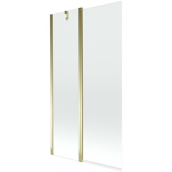 Mexen Flip Kádparaván 1 részes 100 x 150 cm,  átlátszó nano, arany - 894-100-101-50-00 Kádparaván