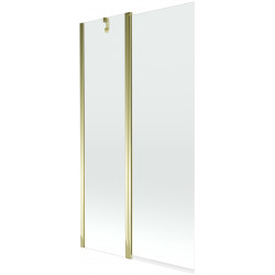 Mexen Flip Kádparaván 1 részes 100 x 150 cm,  átlátszó nano, arany - 894-100-101-50-00 Kádparaván Fürdökád Mexen