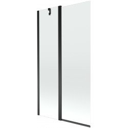 Mexen Flip Kádparaván 1 részes 100 x 150 cm,  átlátszó nano, fekete - 894-100-101-70-00 Kádparaván Fürdökád Mexen