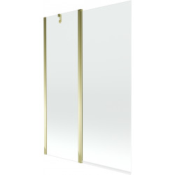 Mexen Flip Kádparaván 1 részes 120 x 150 cm,  átlátszó nano, arany - 894-120-101-50-00 Kádparaván Fürdökád Mexen