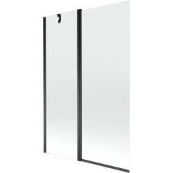 Mexen Flip Kádparaván 1 részes 120 x 150 cm,  átlátszó nano, fekete - 894-120-101-70-00 Kádparaván Fürdökád Mexen