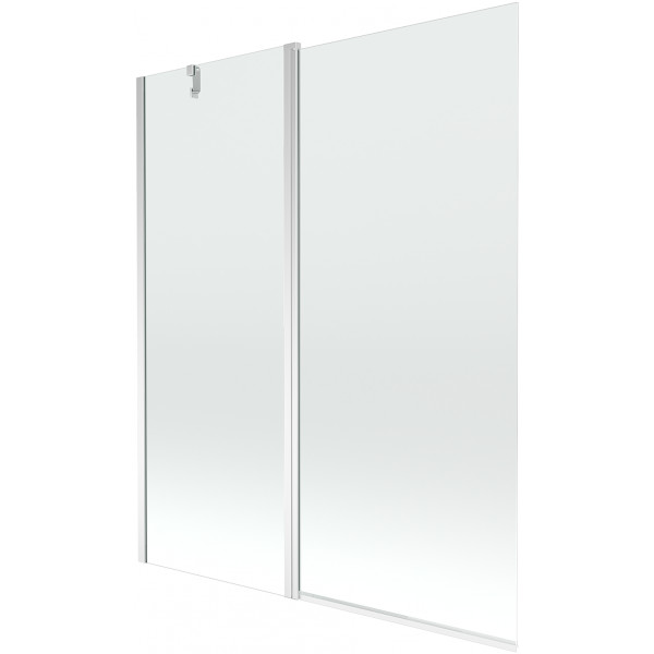 Mexen Flip Kádparaván 1 részes 140 x 150 cm,  átlátszó nano, króm - 894-140-101-01-00 Kádparaván