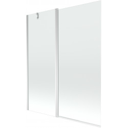 Mexen Flip Kádparaván 1 részes 140 x 150 cm,  átlátszó nano, króm - 894-140-101-01-00 Kádparaván Fürdökád Mexen