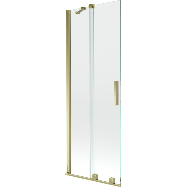 Mexen Velar Kádparaván 2 részes  csúszó 75 x 150 cm,  átlátszó nano, arany - 896-075-000-01-50 Kádparaván