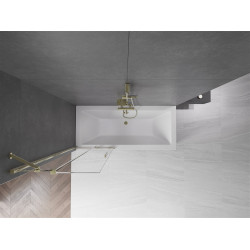 Mexen Velar Kádparaván 2 részes  csúszó 75 x 150 cm,  átlátszó nano, arany - 896-075-000-01-50 Kádparaván