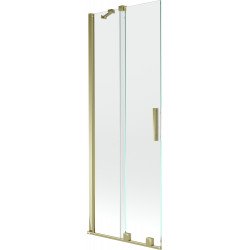 Mexen Velar Kádparaván 2 részes  csúszó 75 x 150 cm,  átlátszó nano, arany - 896-075-000-01-50 Kádparaván Fürdökád Mexen