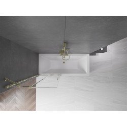 Mexen Velar Kádparaván 2 részes  csúszó 85 x 150 cm,  átlátszó nano, arany - 896-085-000-01-50 Kádparaván
