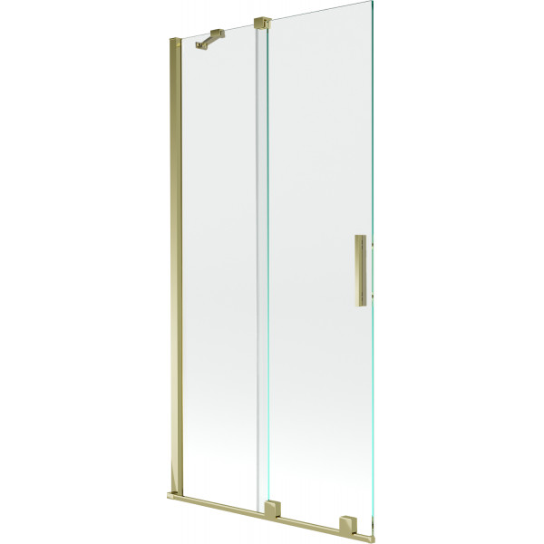 Mexen Velar Kádparaván 2 részes  csúszó 90 x 150 cm,  átlátszó nano, arany - 896-090-000-01-50 Kádparaván