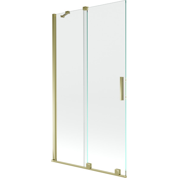 Mexen Velar Kádparaván 2 részes  csúszó 100 x 150 cm,  átlátszó nano, arany - 896-100-000-01-50 Kádparaván