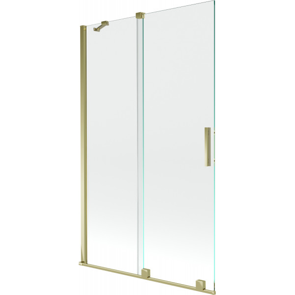 Mexen Velar Kádparaván 2 részes  csúszó 110 x 150 cm,  átlátszó nano, arany - 896-110-000-01-50 Kádparaván
