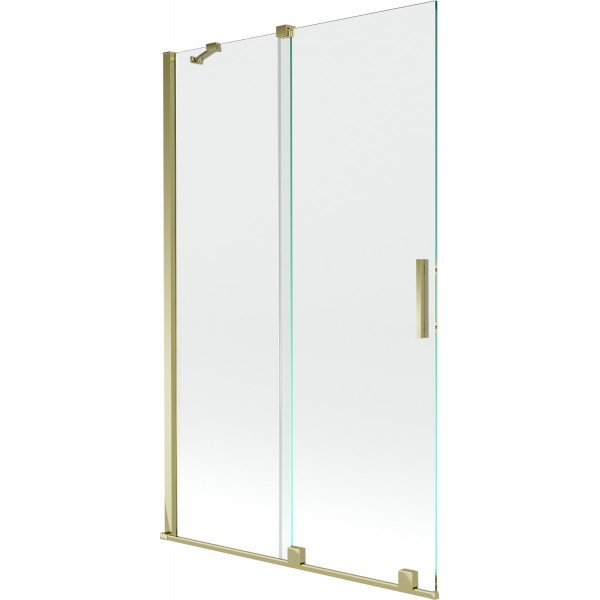 Mexen Velar Kádparaván 2 részes  csúszó 110 x 150 cm,  átlátszó nano, arany - 896-110-000-01-50 Kádparaván