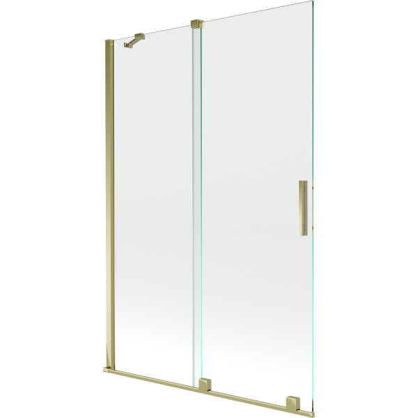 Mexen Velar Kádparaván 2 részes  csúszó 120 x 150 cm,  átlátszó nano, arany - 896-120-000-01-50 Kádparaván