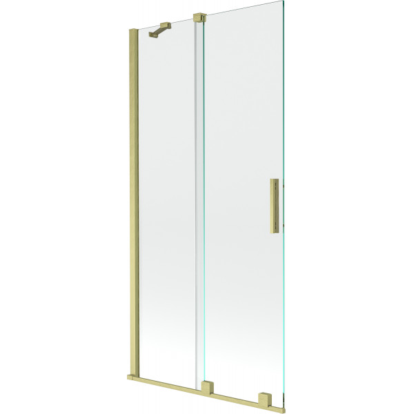 Mexen Velar Kádparaván 2 részes  csúszó 90 x 150 cm,  átlátszó nano, arany s csiszolt- 896-090-000-01-55 Kádparaván