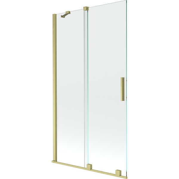 Mexen Velar Kádparaván 2 részes  csúszó 100 x 150 cm,  átlátszó nano, arany s csiszolt- 896-100-000-01-55 Kádparaván