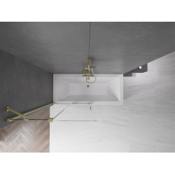 Mexen Velar Kádparaván 2 részes  csúszó 100 x 150 cm,  átlátszó nano, arany s csiszolt- 896-100-000-01-55 Kádparaván