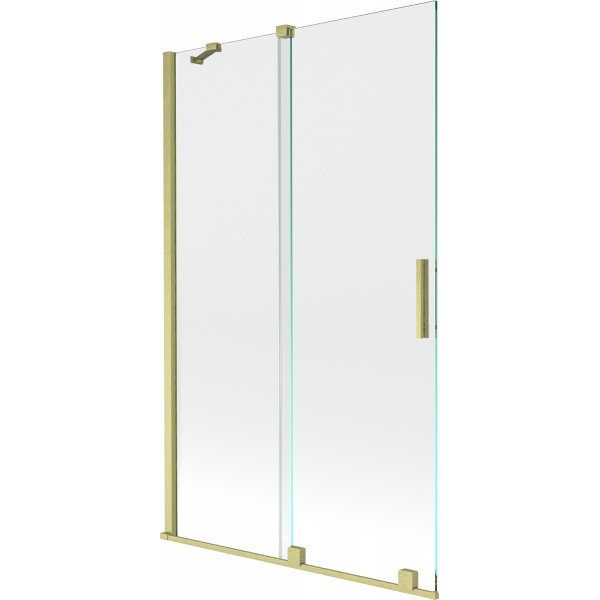 Mexen Velar Kádparaván 2 részes  csúszó 110 x 150 cm,  átlátszó nano, arany s csiszolt- 896-110-000-01-55 Kádparaván