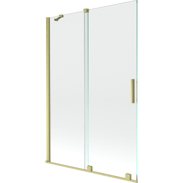 Mexen Velar Kádparaván 2 részes  csúszó 120 x 150 cm,  átlátszó nano, arany s csiszolt- 896-120-000-01-55 Kádparaván