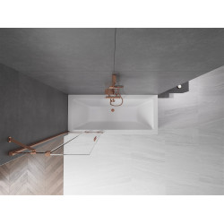 Mexen Velar Kádparaván 2 részes  csúszó 70 x 150 cm,  átlátszó nano, rózsa arany - 896-070-000-01-60 Kádparaván
