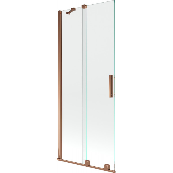 Mexen Velar Kádparaván 2 részes  csúszó 85 x 150 cm,  átlátszó nano, rózsa arany - 896-085-000-01-60 Kádparaván