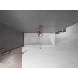 Mexen Velar Kádparaván 2 részes  csúszó 100 x 150 cm,  átlátszó nano, rózsa arany - 896-100-000-01-60 Kádparaván