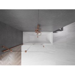 Mexen Velar Kádparaván 2 részes  csúszó 120 x 150 cm,  átlátszó nano, rózsa arany - 896-120-000-01-60 Kádparaván