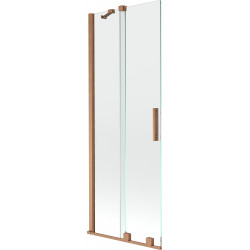 Mexen Velar Kádparaván 2 részes  csúszó 70 x 150 cm,  átlátszó nano, réz csiszolt- 896-070-000-01-65 Kádparaván Fürdökád Mexen