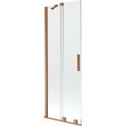 Mexen Velar Kádparaván 2 részes  csúszó 70 x 150 cm,  átlátszó nano, réz csiszolt- 896-070-000-01-65 Kádparaván Fürdökád Mexen