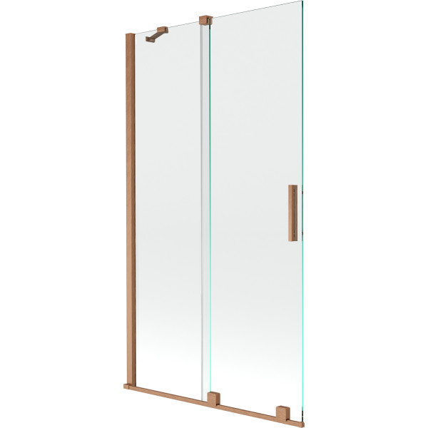 Mexen Velar Kádparaván 2 részes  csúszó 100 x 150 cm,  átlátszó nano, réz csiszolt- 896-100-000-01-65 Kádparaván