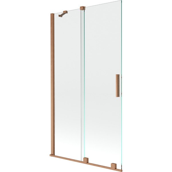 Mexen Velar Kádparaván 2 részes  csúszó 100 x 150 cm,  átlátszó nano, réz csiszolt- 896-100-000-01-65 Kádparaván