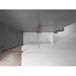 Mexen Velar Kádparaván 2 részes  csúszó 100 x 150 cm,  átlátszó nano, réz csiszolt- 896-100-000-01-65 Kádparaván