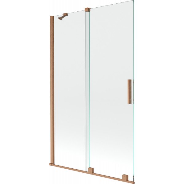Mexen Velar Kádparaván 2 részes  csúszó 110 x 150 cm,  átlátszó nano, réz csiszolt- 896-110-000-01-65 Kádparaván