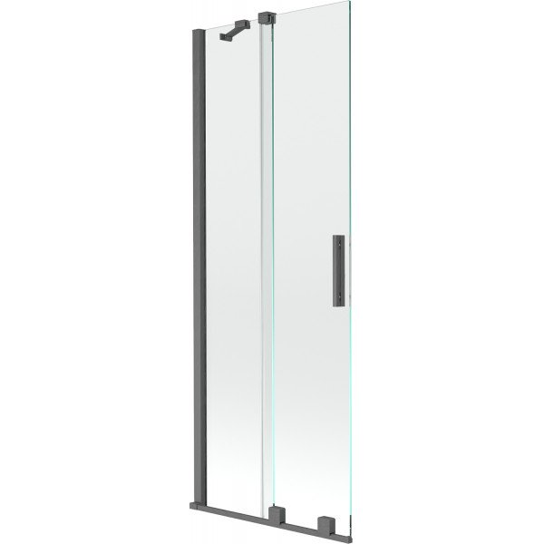 Mexen Velar Kádparaván 2 részes  csúszó 70 x 150 cm,  átlátszó nano, gun gray s csiszolt- 896-070-000-01-66 Kádparaván