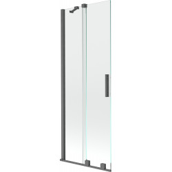 Mexen Velar Kádparaván 2 részes  csúszó 70 x 150 cm,  átlátszó nano, gun gray s csiszolt- 896-070-000-01-66 Kádparaván Fürdökád Mexen