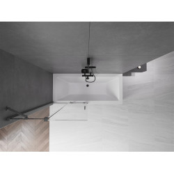 Mexen Velar Kádparaván 2 részes  csúszó 90 x 150 cm,  átlátszó nano, gun gray s csiszolt- 896-090-000-01-66 Kádparaván