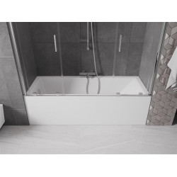 Mexen Velar Duo Kádparaván 2 részes  csúszó 170 x 150 cm,  átlátszó nano, króm - 896-170-000-02-01 Kádparaván