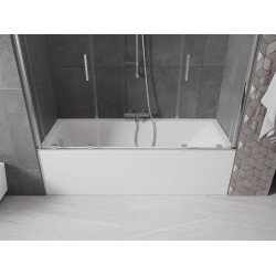 Mexen Velar Duo Kádparaván 2 részes  csúszó 170 x 150 cm,  átlátszó nano, króm - 896-170-000-02-01 Kádparaván
