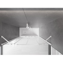 Mexen Velar Duo Kádparaván 2 részes  csúszó 150 x 150 cm,  átlátszó nano,  fehér  - 896-150-000-02-20 Kádparaván