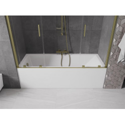 Mexen Velar Duo Kádparaván 2 részes  csúszó 170 x 150 cm,  átlátszó nano, arany s csiszolt- 896-170-000-02-55 Kádparaván