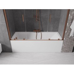 Mexen Velar Duo Kádparaván 2 részes  csúszó 200 x 150 cm,  átlátszó nano, réz csiszolt- 896-200-000-02-65 Kádparaván