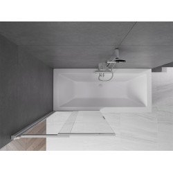 Mexen Fox Kádparaván 2 részes  csúszó 85 x 150 cm,  átlátszó nano, króm - 891-085-002-01-00 Kádparaván