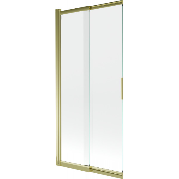 Mexen Fox Kádparaván 2 részes  csúszó 85 x 150 cm,  átlátszó nano, arany - 891-085-002-50-00 Kádparaván